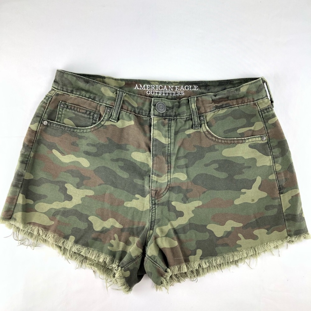 American Eagle Camo Vintage Hi-Rise Festival Short